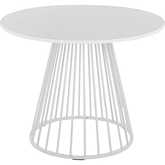 Canary Cosmo Dining Table in White Metal & White MDF